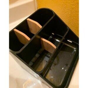New Toothbrush Holders Bathroom Countertop Organizer- Bamboo Countertop